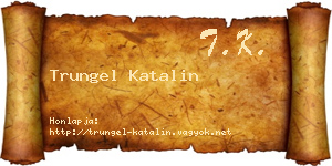 Trungel Katalin névjegykártya